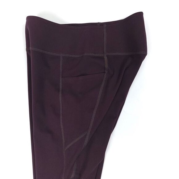 UNIQLO AIRism UV Protection Pocketed Soft Leggings in Aubergine Purple Yoga XS - Picture 2 of 6